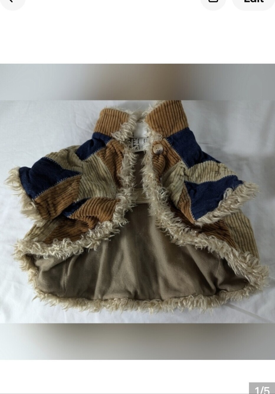 Patch work Boho dog jacket Size Medium by DMC